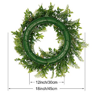 Easter Wreath, Artificial Colorful Eggs Wreaths, Spring Fall Garland For Front Door Farmhouse Wall