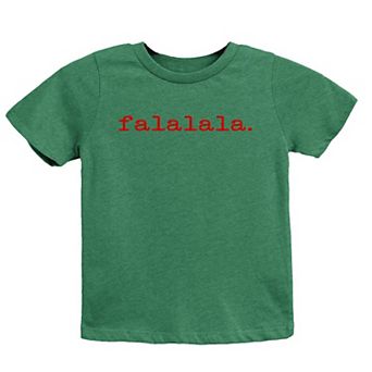 Fa La La Raised Print Youth Short Sleeve Graphic Tee