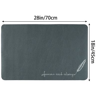 2 Pcs Absorbent Bath Mat Non-slip Bathroom Rug Back Rubber Kitchen 18" X 28"