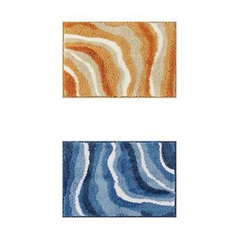 2 pc Non-slip Bathroom Rug Bath Floor Mat Thickening Bath Rug Absorption Quick Dry