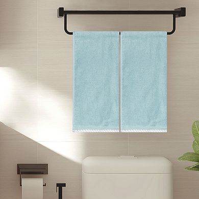 Solid Cotton Hand Towels, Absorbent And Quick Drying Towel For Bathroom 14" X 28" 4 Pack