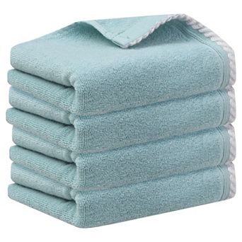 Solid Cotton Hand Towels, Absorbent And Quick Drying Towel For Bathroom 14" X 28" 4 Pack