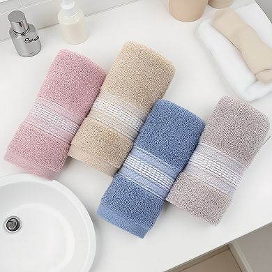 2Pcs Plaid Pattern Hand Towels, Comfort and Quick Drying Towel for Bathroom, Travel 14" x 30"