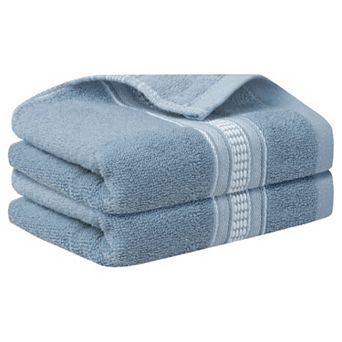 2 pc Plaid Pattern Hand Towels, Comfort and Quick Drying Towel for Bathroom, Travel 14" x 30"