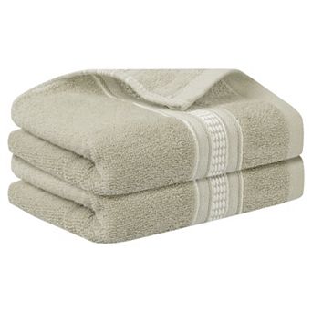 2 pc Plaid Pattern Hand Towels, Comfort and Quick Drying Towel for Bathroom, Travel 14" x 30"
