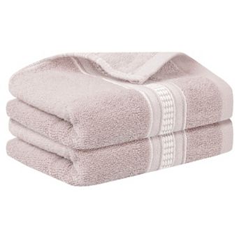 2 pc Plaid Pattern Hand Towels, Comfort and Quick Drying Towel for Bathroom, Travel 14" x 30"