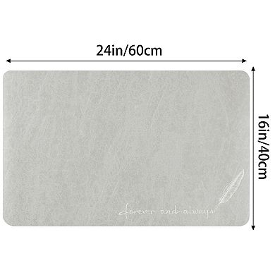 2 Pcs Absorbent Bath Mat Non-slip Bathroom Rug Back Rubber Kitchen 16" X 24"