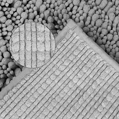 2 Pcs Non-slip Bathroom Rugs Bath Mat Washable Shower Mat For Bathroom Floor 16" X 24"