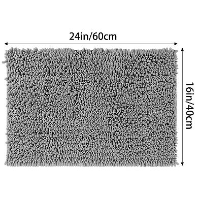 2 Pcs Non-slip Bathroom Rugs Bath Mat Washable Shower Mat For Bathroom Floor 16" X 24"