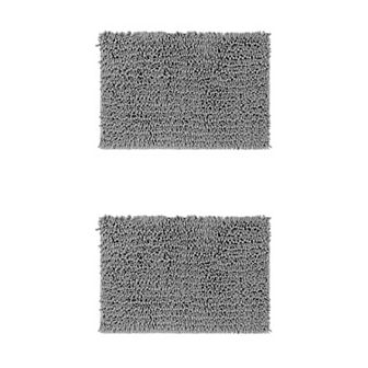 2 pc Non-slip Bathroom Rugs Bath Mat Washable Shower Mat For Bathroom Floor 16" X 24"
