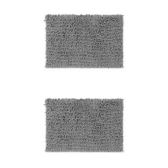 2 pc Non-slip Bathroom Rugs Bath Mat Washable Shower Mat For Bathroom Floor 16" X 24"