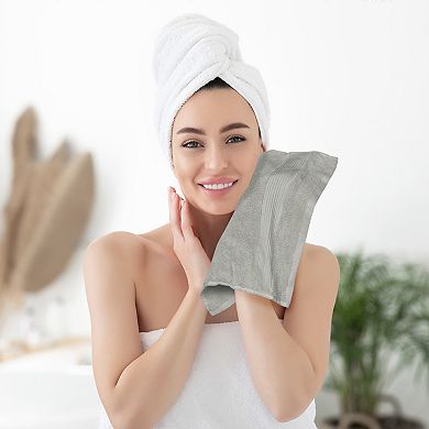 Cotton Wash Cloths for Face, Highly Absorbent Towels for Bathroom, Hotel, Spa 13" x 13" 6 Pack