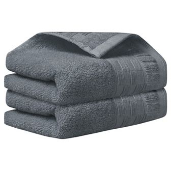 Plaid Pattern 2 Pack Hand Towels, Highly Absorbent Towel for Bathroom, Camping, Gym 14" x 30"