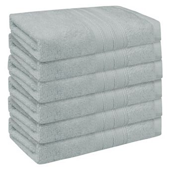 Striped Cotton Bath Washcloths, Face And Body Wash Cloth Towels 14" X 14" 6 Pack