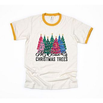 My Kind Of Christmas Trees Ringer Tee