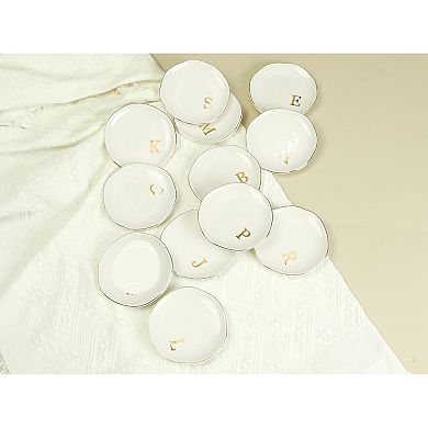 2 Pack Ceramic Jewelry Tray, Decorative Trinket Ring Dish For Organizing Earrings Necklaces