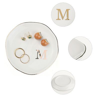 2 Pack Ceramic Jewelry Tray, Decorative Trinket Ring Dish For Organizing Earrings Necklaces