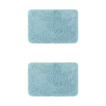2 pc Luxury Furry Soft Solid Plush Bath Mat Bathroom Rug Carpet 16" X 24", 20" X 32"