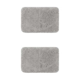2 pc Luxury Furry Soft Solid Plush Bath Mat Bathroom Rug Carpet 16" X 24", 20" X 32"
