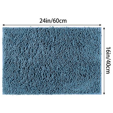 2 Pcs Soft Plush Non Slip Bath Mat Washable Bath Rugs For Bathroom Bedroom 16" X 24", 20" X 32"