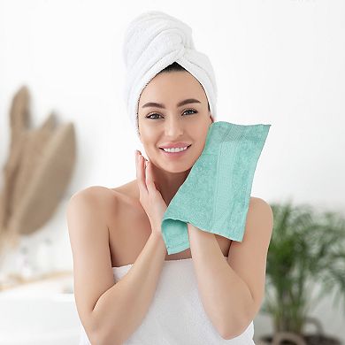 Cotton Washcloths Set, Highly Absorbent Washcloth, Face Towel For Bathroom 13" X 13" 4 Pack