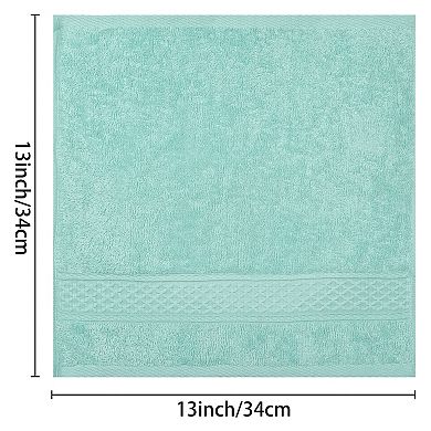 Cotton Washcloths Set, Highly Absorbent Washcloth, Face Towel For Bathroom 13" X 13" 4 Pack