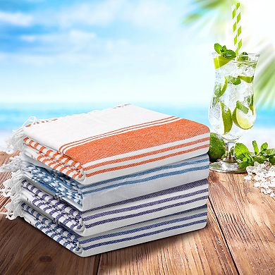 Oversized Striped Beach Towels, Comfort and Quick Dry Towel for Travel, Swim, Camp 40" x 72"