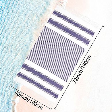 Oversized Striped Beach Towels, Comfort and Quick Dry Towel for Travel, Swim, Camp 40" x 72"