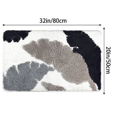 2 Pcs Bohemian Bath Rug Non Slip Bathroom Mat Washable For Bedroom Bath Tub Hallway