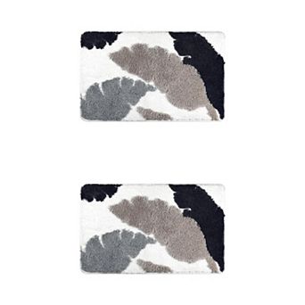 2 pc Bohemian Bath Rug Non Slip Bathroom Mat Washable For Bedroom Bath Tub Hallway