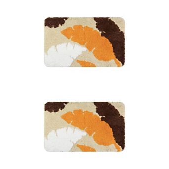 2 pc Bohemian Bath Rug Non Slip Bathroom Mat Washable For Bedroom Bath Tub Hallway
