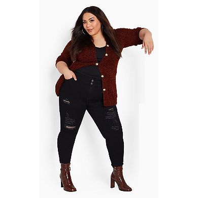 Avenue Women's Plus Size Amber Boucle Cardigan