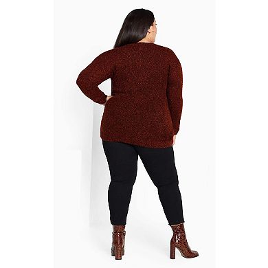 Avenue Women's Plus Size Amber Boucle Cardigan