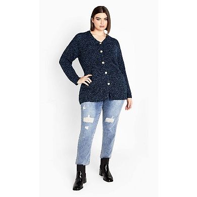 Avenue Women's Plus Size Amber Boucle Cardigan