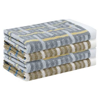 Cotton Comfort Washcloths, Highly Absorbent Face Towels For Hotel, 13"x 13" 4 Pack