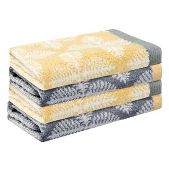 Cotton Comfort Washcloths, Highly Absorbent Face Towels For Hotel, 13"x 13" 4 Pack