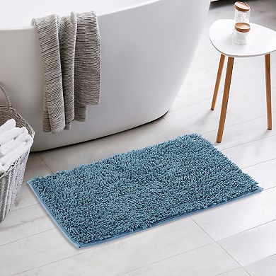 2 Pcs Non Slip Bath Mats Soft Fluffy Plush Shag Washable Bath Rugs For Bathroom Bedroom