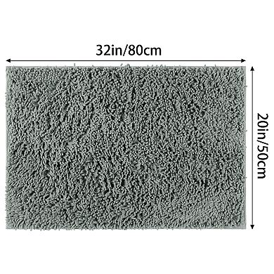 2 Pcs Non Slip Bath Mats Soft Fluffy Plush Shag Washable Bath Rugs For Bathroom Bedroom