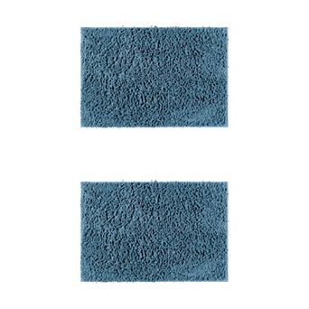 2 pc Non Slip Bath Mats Soft Fluffy Plush Shag Washable Bath Rugs For Bathroom Bedroom