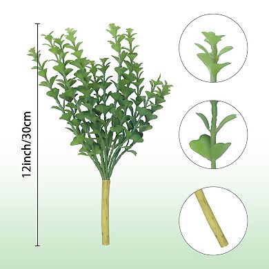 5 Pack Artificial Succulents Plants, Fake Greenery, Faux Greenery Branches Decor for Shop Garden