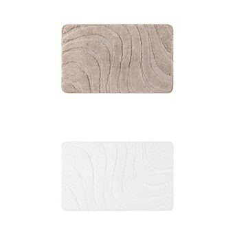 2 pc Non Slip Absorbent Bath Mat Washable Bathroom Rug For Room Floor 16" X 24"