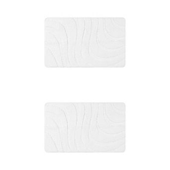 2 pc Non Slip Absorbent Bath Mat Washable Bathroom Rug For Room Floor 16" X 24"