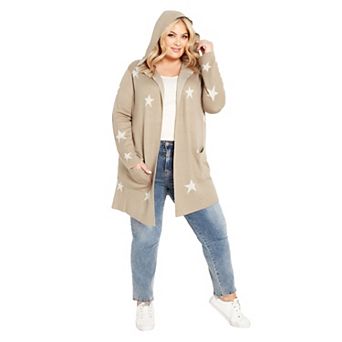 Avenue Women's Plus Size Stardust Cardigan