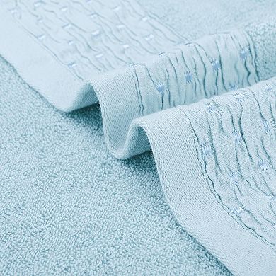 Embroidery Pattern Hand Towels Set, Cotton Comfortable Hand Towels for Bathroom, 2 Pack 14" x 30"