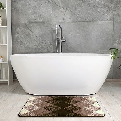 2 Pcs Home Decor Bath Mat Soft Absorbent Non-slip Comfortable Carpet For Tub Shower