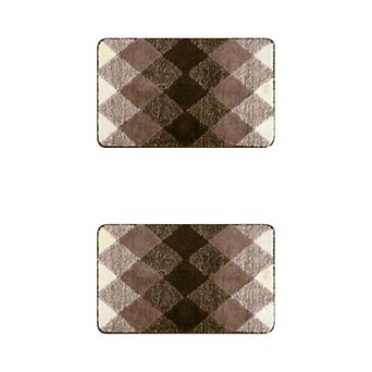 2 pc Home Decor Bath Mat Soft Absorbent Non-slip Comfortable Carpet For Tub Shower