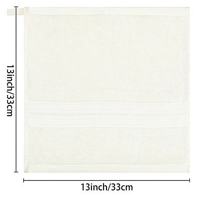 Striped 6 Pack Cotton Washcloths, Absorbent And Low Linting Face Towels