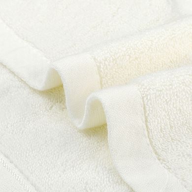 Striped 6 Pack Cotton Washcloths, Absorbent And Low Linting Face Towels