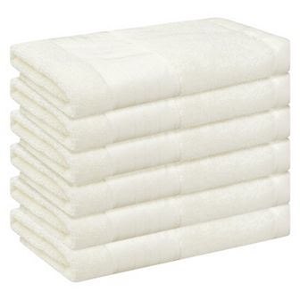 Striped 6 Pack Cotton Washcloths, Absorbent And Low Linting Face Towels