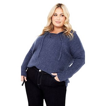 Avenue Women's Plus Size Rory Laceup Sweater